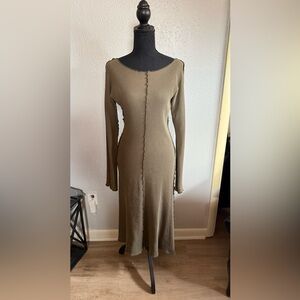 Property of the Universe green waffle knit dress